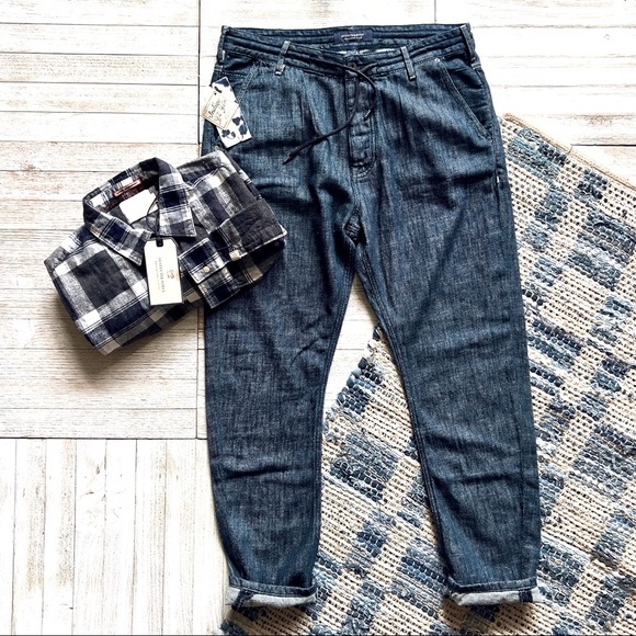 Scotch & Soda Indigo Dyed Pull On Jean Jogger - Picture 3 of 16